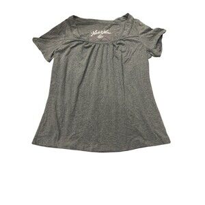 Nick & Nora Gray Short Sleeve Sleep Tee Top XXL Soft Stretch Lounge